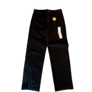 Cat & Jack Reinforced Knee Black School Uniform Stretch Pants  10  Straight Leg